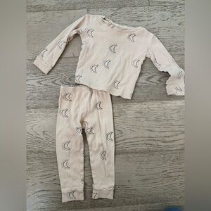Rylee + Cru Cream Pajama Top with Black Accents
